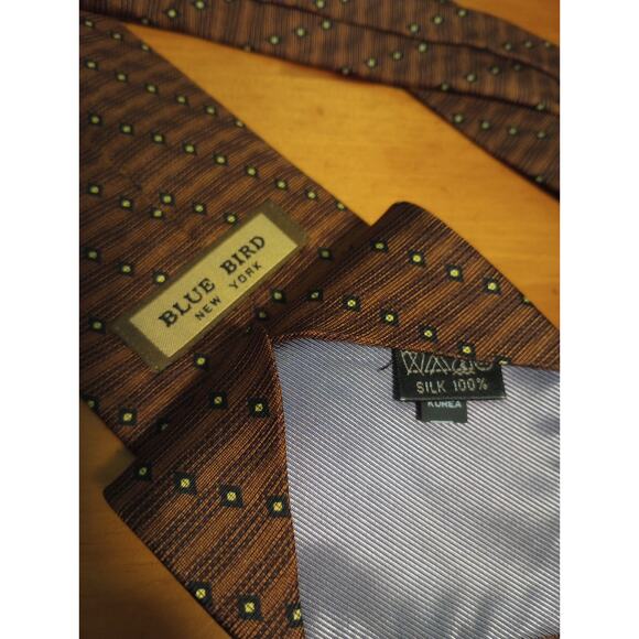 Blue Bird New York 100%‎ Silk Made in Korea Men's Neck Tie - Picture 2 of 3